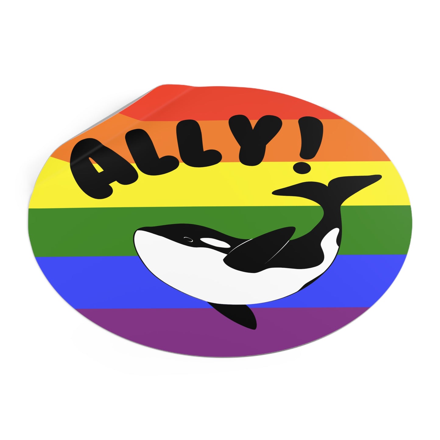 Ally Orca Round Vinyl Stickers