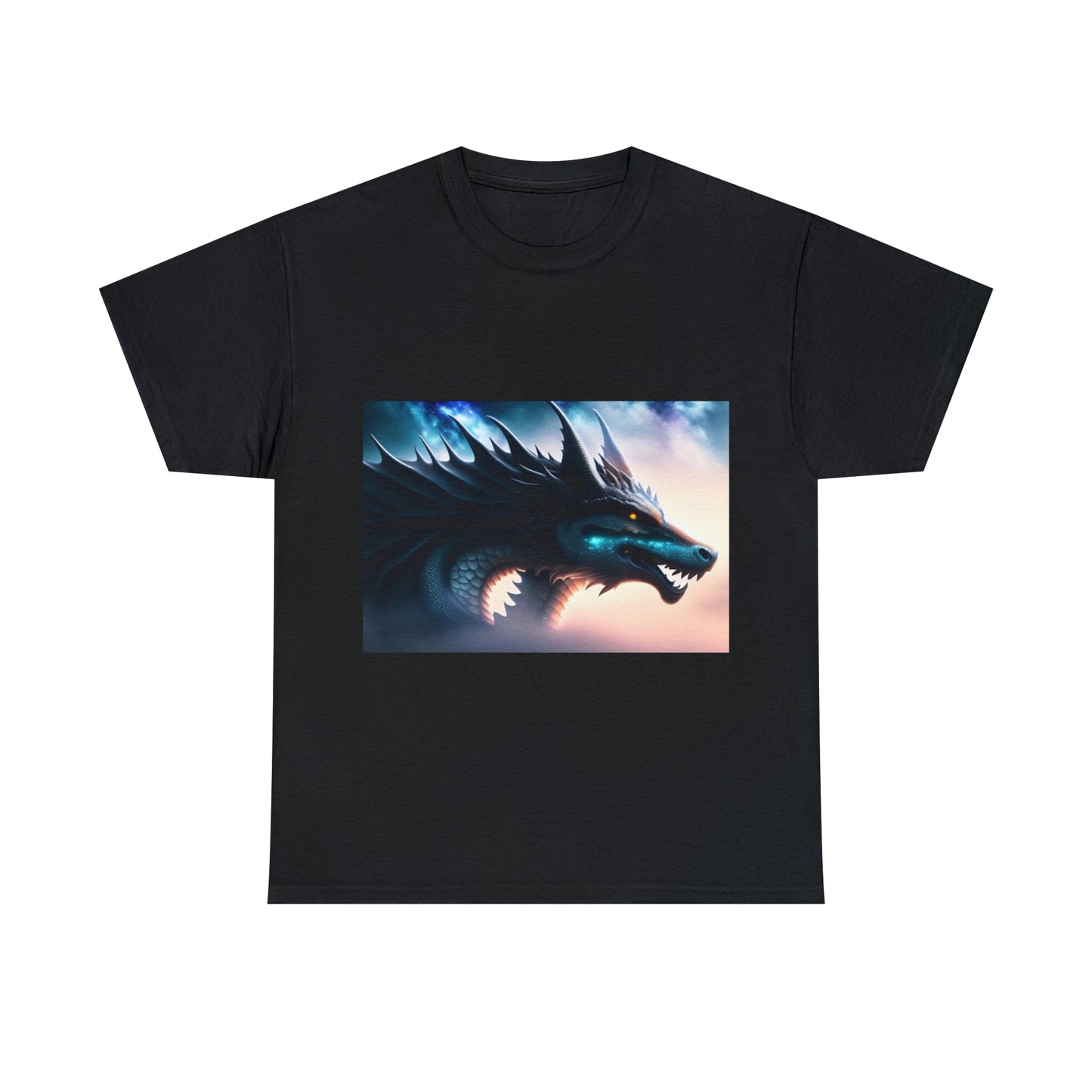 Teal Star Dragon Cotton Tee