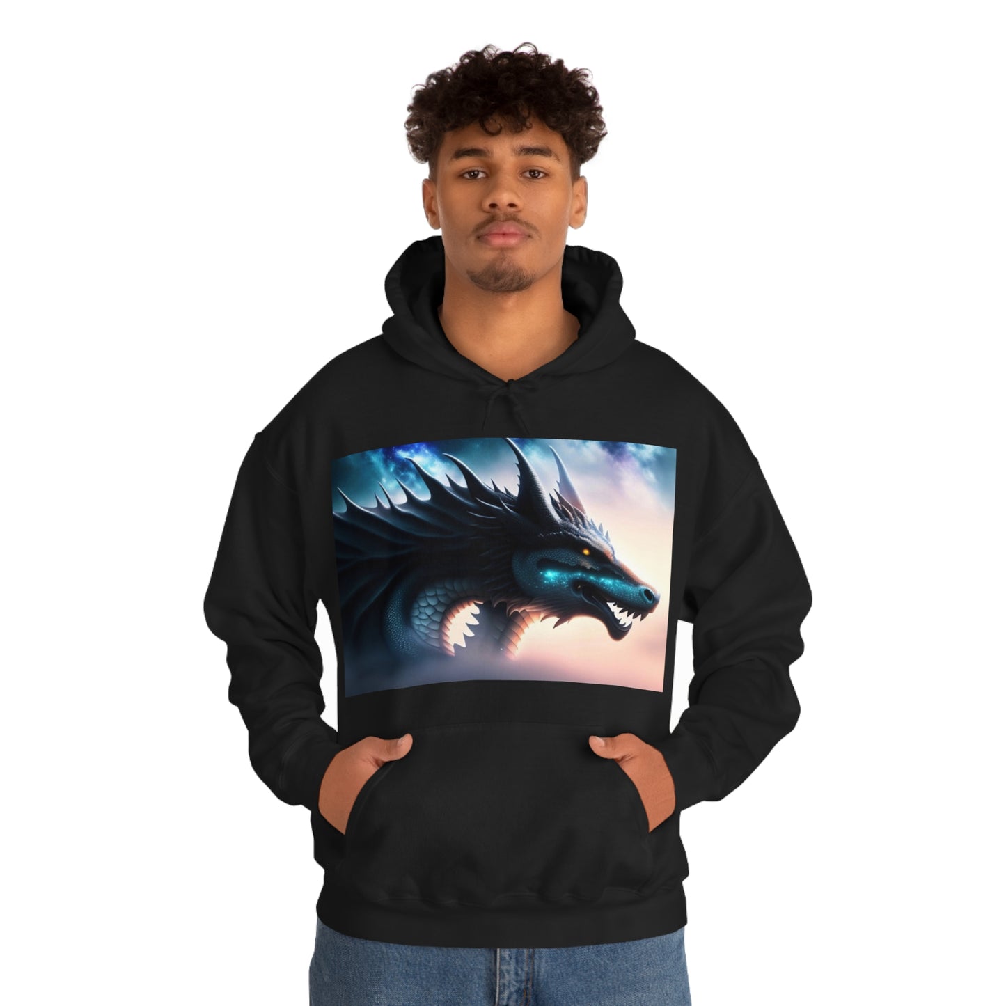 Teal Star Dragon Hoodie