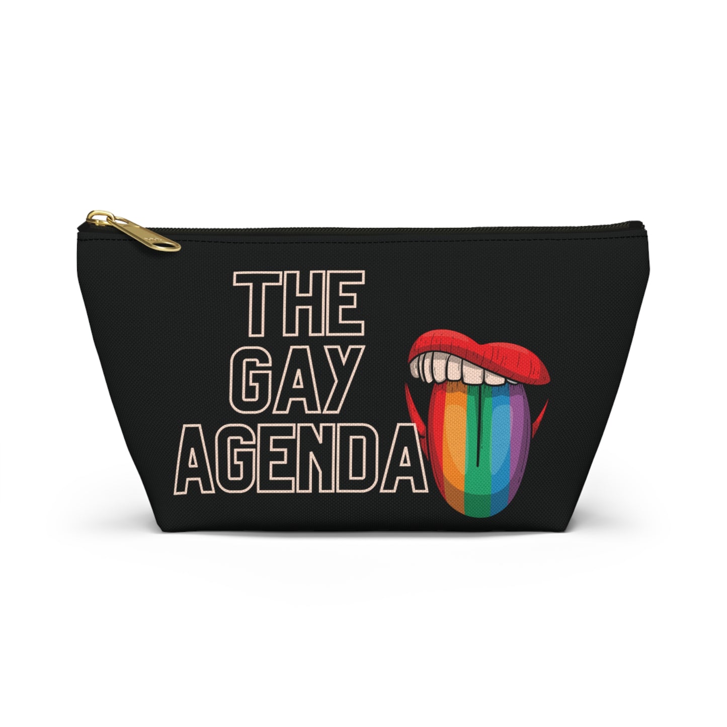 The Gay Agenda (dark mode) Accessory Pouch w T-bottom