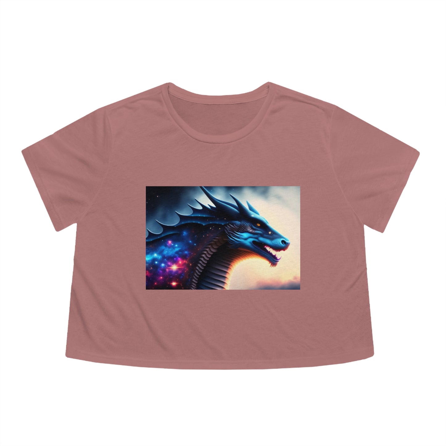 Galaxy Magic Dragon Flowy Cropped Tee