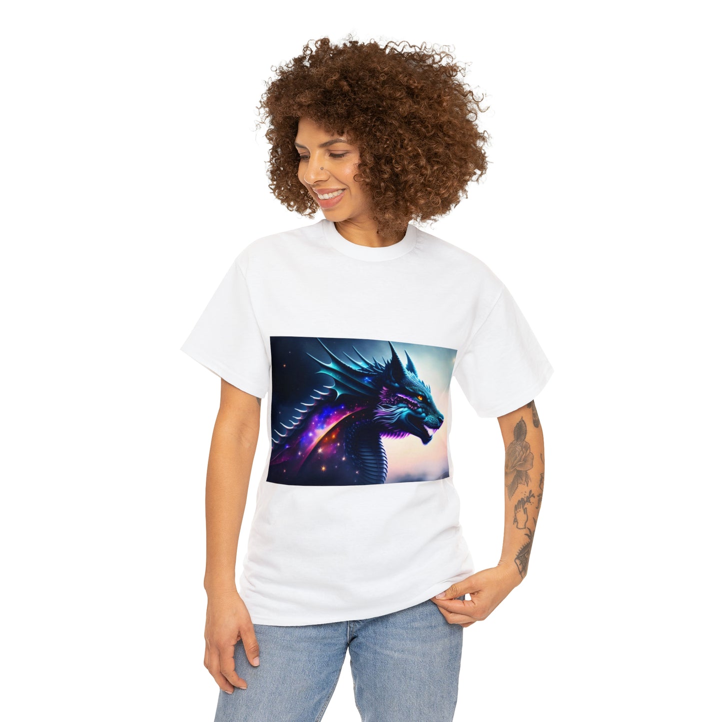 Nebula Wolf Dragon Cotton Tee