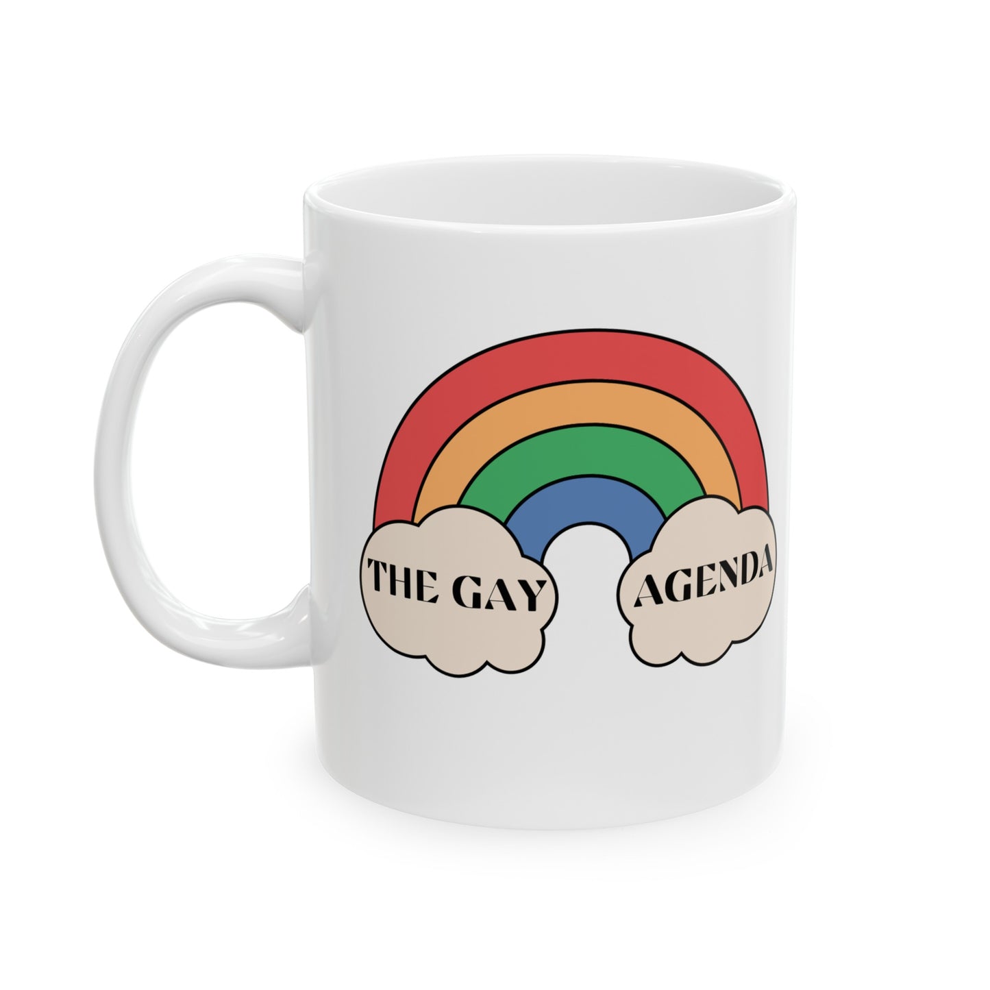 The Gay Agenda (light mode) Ceramic Mug 11oz